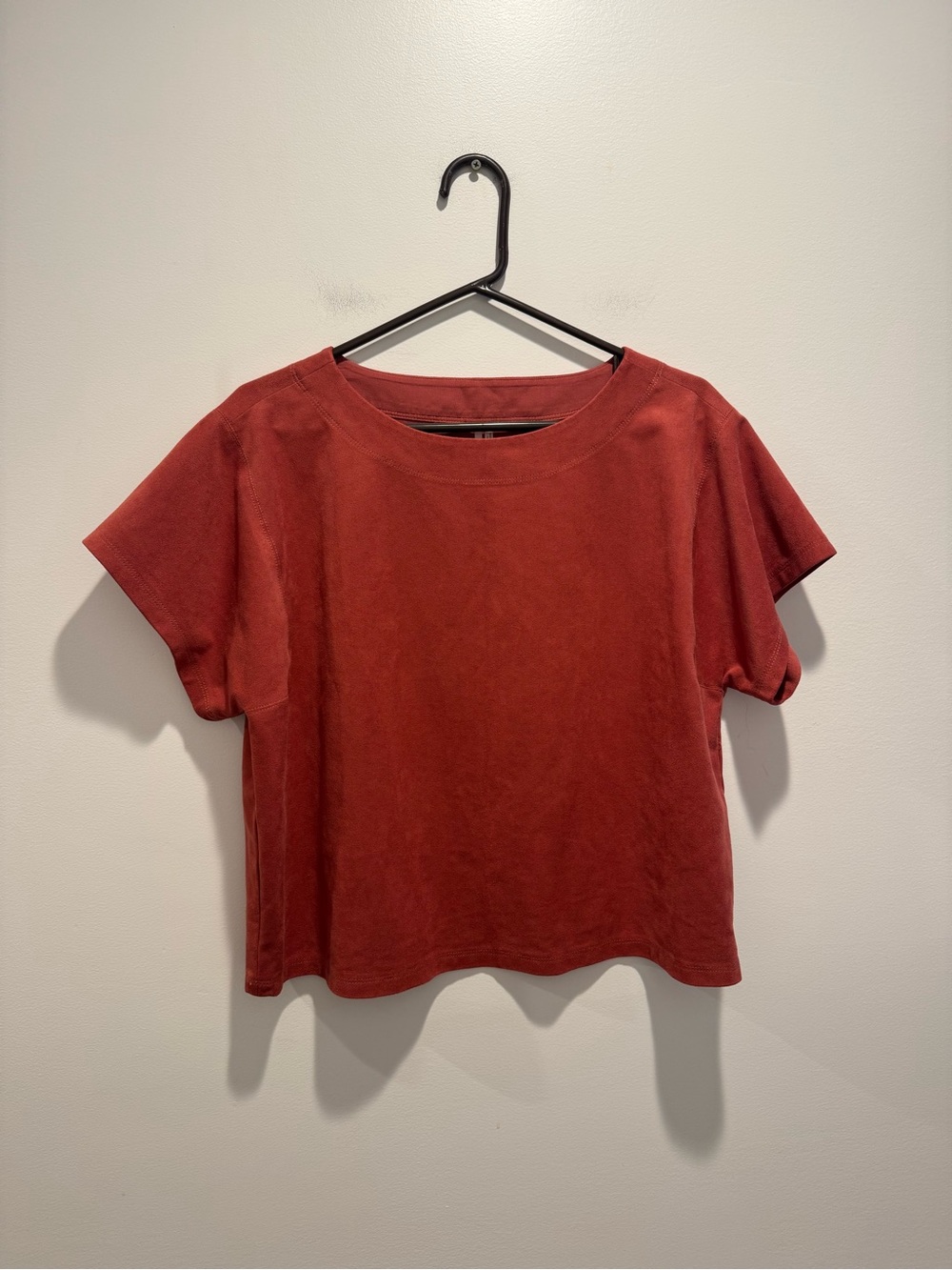 Anthropologie Rust Red Short Sleeve Boxy Tee